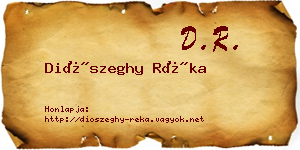 Diószeghy Réka névjegykártya