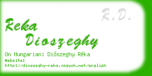 reka dioszeghy business card