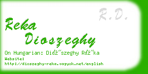 reka dioszeghy business card
